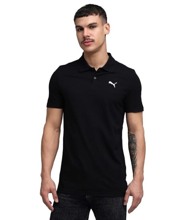 Puma Men's Solid Slim Fit Cotton Essential Polo T-Shirt for Regular wear
